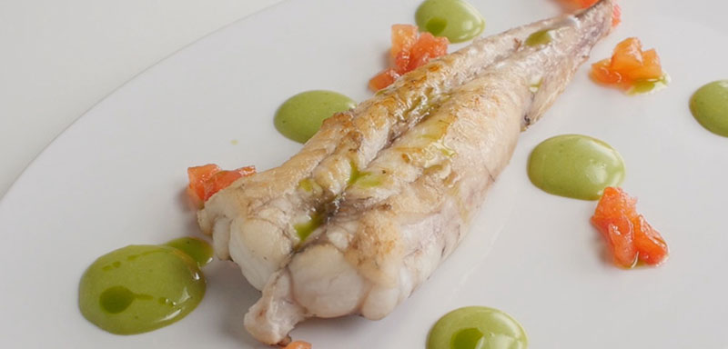 RECIPE: Oven-Cooked Monkfish with Basil Mayonnaise and Tomato Confit